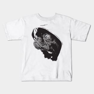 Black dog face chihuahua Kids T-Shirt